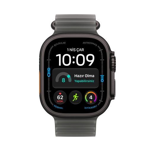 Apple Watch Ultra 4 GPS + Cellular 49mm Siyah Titanyum Kasa Buzlu Siyah Ocean Kordon