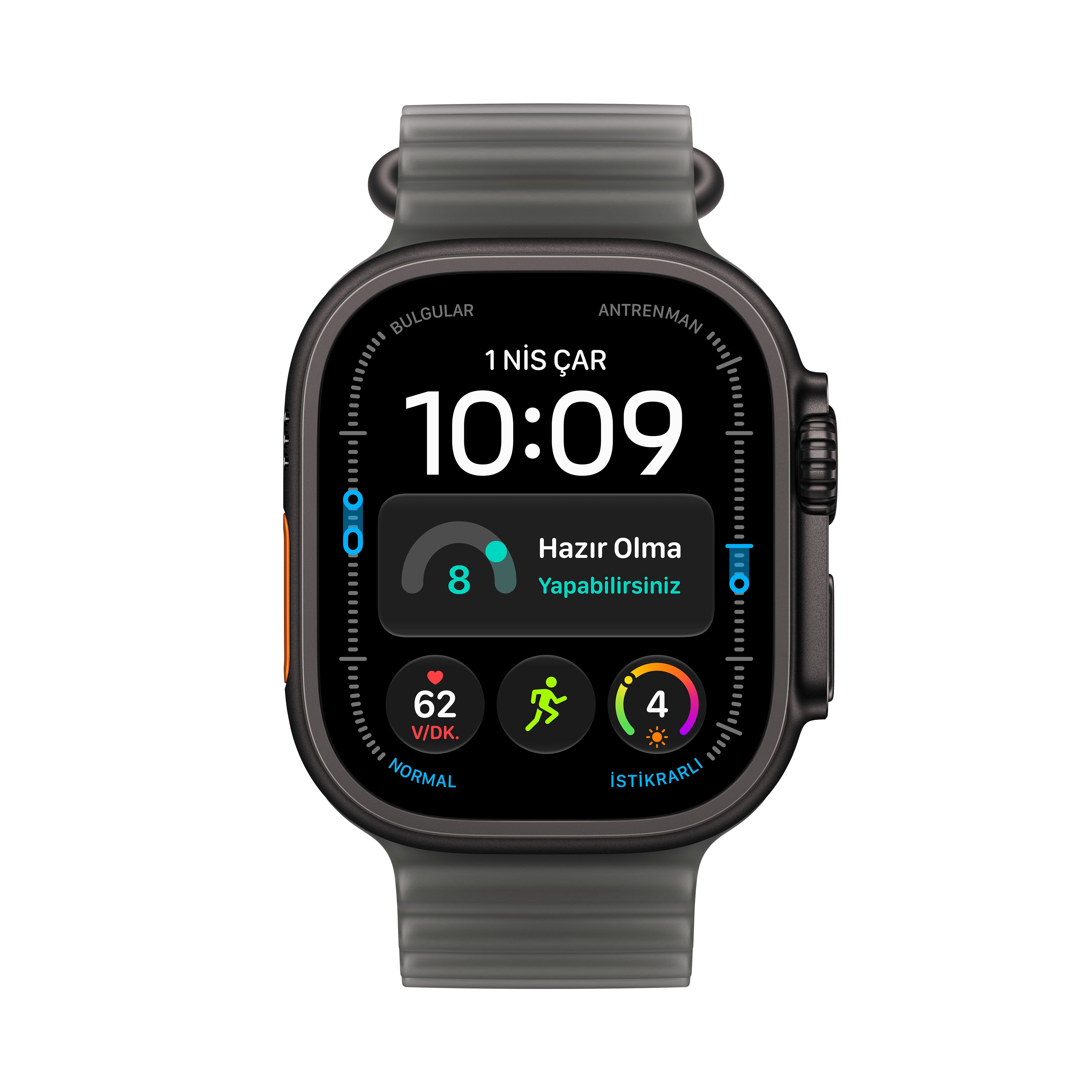 Apple Watch Ultra 4 GPS + Cellular 49mm Siyah Titanyum Kasa Buzlu Siyah Ocean Kordon