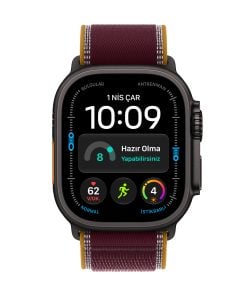 Apple Watch Ultra 4 GPS + Cellular 49mm Siyah Titanyum Kasa Burgonya Trail Loop Ekran