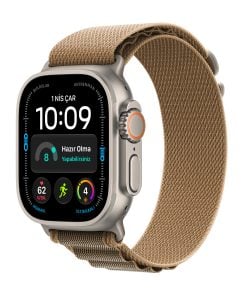 Apple Watch Ultra 4 GPS + Cellular 49mm Natürel Titanyum Kasa Çöl Rengi Alpine Loop