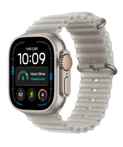Apple Watch Ultra 4 GPS + Cellular 49mm Natürel Titanyum Kasa Buzlu Gri Ocean Kordon MJAD4TU/A