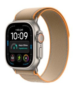 Apple Watch Ultra 4 GPS + Cellular 49mm Natürel Titanyum Kasa Kum Beji Trail Loop