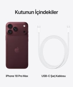 iPhone 18 Pro Max Burgonya Kutu İçeriği
