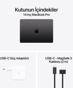 MacBook Pro 14 inc M6 Uzay Siyahı Kutu İçeriği
