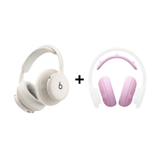 Beats Ses Paketi - Beats 360 Bulut Beyazı Kulaklık ve Pembe Performans Örgülü Yastık
