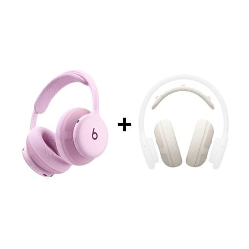 Beats Ses Paketi - Beats 360 Pembe Kulaklık ve Bulut Beyazı Performans Örgülü Yastık